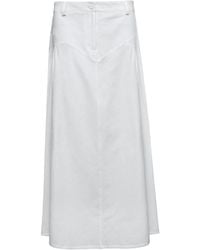 Audrey Vallens - Cotton Drop-Waist Skirt - Lyst