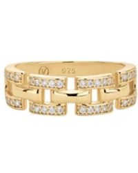 Vanhi - Crystal Link Ring - Lyst