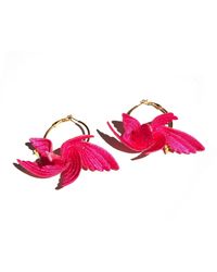 Nana Watanabe - Joy Little Bird Embroidery Earrings - Lyst