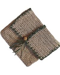 Springmoonatelier - Neutrals Raffia Cream Clutch Bag - Lyst