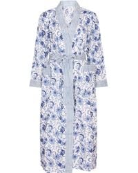 NoLoGo-chic - Hand Printed Cotton Kimono Robe - Lyst