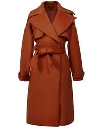 Smart and Joy - Shoulder Flaps Woolen Coat - Lyst