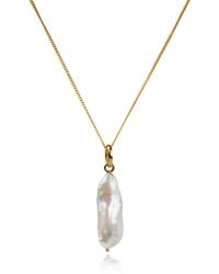 The Jewellery Store London - Thick Biwa Pearl Necklace - Lyst
