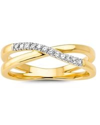 Kylie Harper - Petite Diamond Crossover 'X' Ring - Lyst