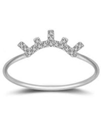 Genevieve Collection - 18K Eyelash Shape Diamond Ring - Lyst
