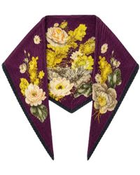 Saachi - Botanical Pleated Scarf - Lyst