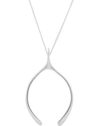 Katie Mullally - Large Sterling Wishbone Necklace - Lyst