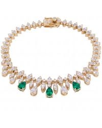 LÁTELITA London - Duchess Emerald Tennis Bracelet - Lyst