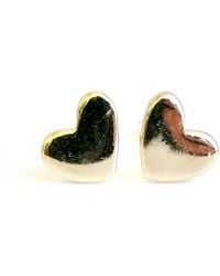 Lime Tree Design - Mini Heart Stud Earrings - Lyst