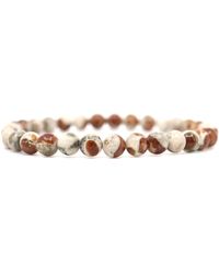 Shar Oke - Neutrals Garnet & Wollastonite Beaded Bracelet - Lyst