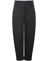 Conquista - Full Length Virgin Wool Style Turn Up Pants - Lyst