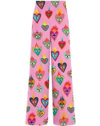 Aloha From Deer - Mexican Hearts Long Loose Pants - Lyst