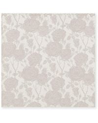 Gresham Blake - Neutrals Ivory Rose Pocket Square - Lyst