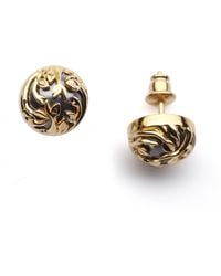 Kasun - Dark Pearl Stud Earrings - Lyst