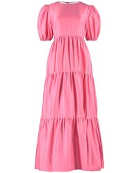 Lavaand - The Frances Tiered Maxi Dress In Watermelon Pink - Lyst