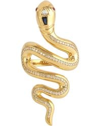 Artisan - Diamond, Sapphire & Ruby Snake Statement Ring - Lyst