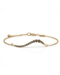 Linda Fiore - Swirl Bracelet Vermeil With Onyx Cz - Lyst