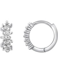 Diamonbliss - Marilyn Monroe Wavy Marquise Hoop Earrings - Lyst
