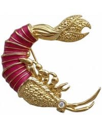 Silver & Elegant Co. - Enamel Lobster Thick Plated Bronze Brooch - Lyst