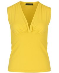 Conquista - Sleeveless V-Neck Jersey Top – Stretch Cotton-Blend Fabric - Lyst