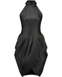 Monique Singh - Faux Leather Midi Cocktail Dress - Lyst