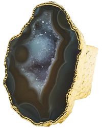 YAA YAA LONDON - Neutral Mega Gemstone Gold Statement Ring - Lyst