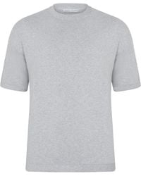 Paul James Knitwear - Lightweight Cotton Ewan Oversized Knitted T-Shirt - Lyst