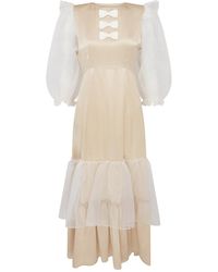 Lisa The Label - Silk Cloud Puff Dress - Lyst