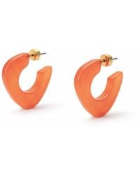 Hye Jane Jewelry - Lina Tangerine Catseye Hoops - Lyst