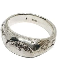 Tg-Jewellery by Tamara Gervasio - Ridge Signet Ring – Recycled Sterling Sand Cast - Lyst