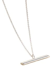 Posh Totty Designs - Sterling Flow T Bar Necklace - Lyst