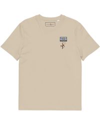 Anchor and Crew - Neutrals Desert Dust Cassette Monkey Organic Cotton Embroidered T-Shirt - Lyst
