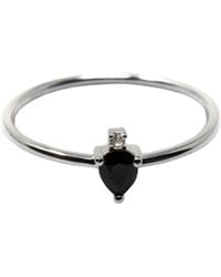 NASI SILVER - Pear Atarah Ring- Onyx & Topaz - Lyst