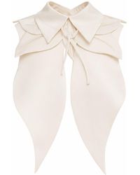 Julia Allert - Neutrals Oversized Satin Bib Collar - Lyst