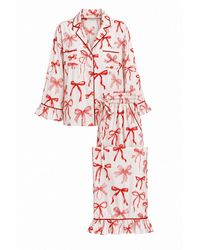 Carolina Benoit - Bow Print Luxury Pajama Set Long - Lyst