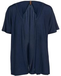 Conquista - Short Sleeve Open Front Cardigan - Lyst