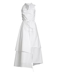 Bianca Popp - Asymmetrical Collar Bareback Dress - Lyst