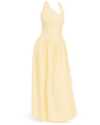 Modista Thirty-One - Butter Asymmetric Halter Neck Maxi Dress - Lyst
