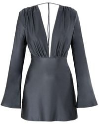 AGGI by HALEWSKI - Julietta Smoked Pearl Mini Dress With Flared Sleeves - Lyst
