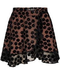 Introvertie VIENNA - Neutrals Over It Viscose Wrap Skirt Mini - Lyst