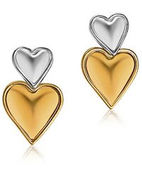 Mickey's Girl - Stacked Heart Earrings - Lyst