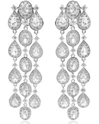 Michael Nash Jewelry - Neutrals Margaret Multi Shape Crystal Drop Clip On Earrings Set - Lyst