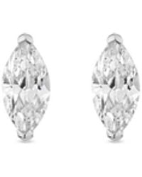 SALLY SKOUFIS - Natural Stud Earrings With Made Cz Diamond Stimulant - Lyst