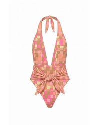Montce - Ibiza Geo Tropez Tie-Up One-Piece - Lyst