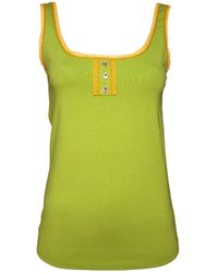 Lalipop Design - Knitted Scoop-neck Tank Top With Lace Detail - Lyst