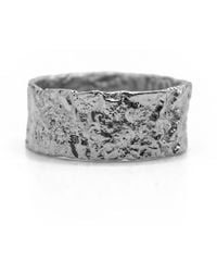 Aaria London - Athena Hammered B& Ring - Lyst