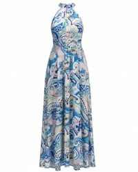 Franchetti Bond - Rosamunda Paisley Swirl Halterneck Dress - Lyst