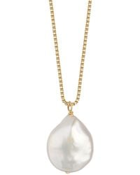 Katy Faye - Moon Pearl Necklace - Lyst