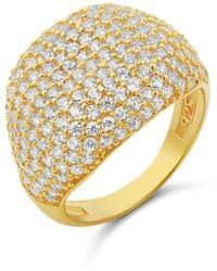 SHYMI - Pave Signet Ring - Lyst