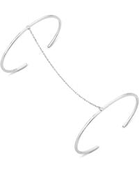 SALLY SKOUFIS - Solitaire Bangle With Made Diamonds - Lyst